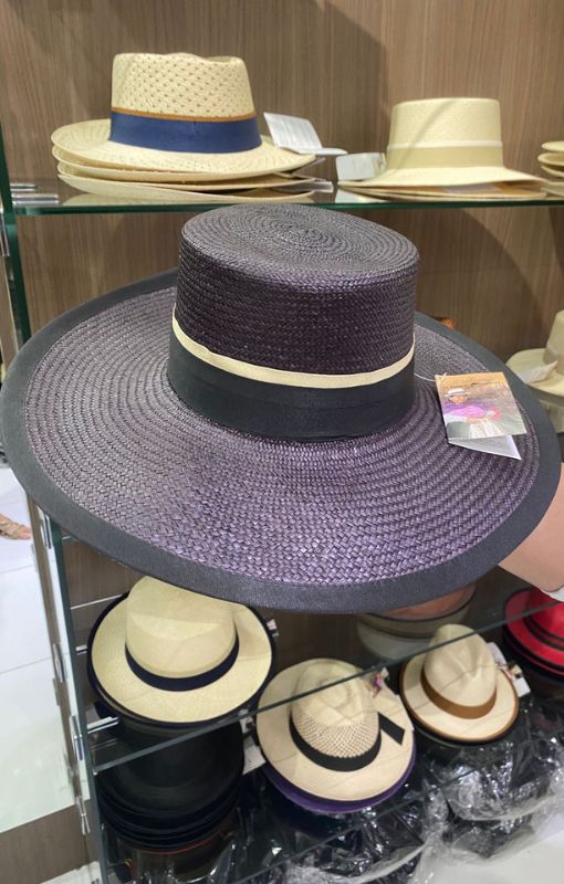 Black Panama Hat for women